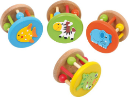 4er Set Babyrassel Tiere